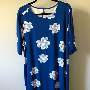 Old Navy Blue Floral T-Shirt Dress